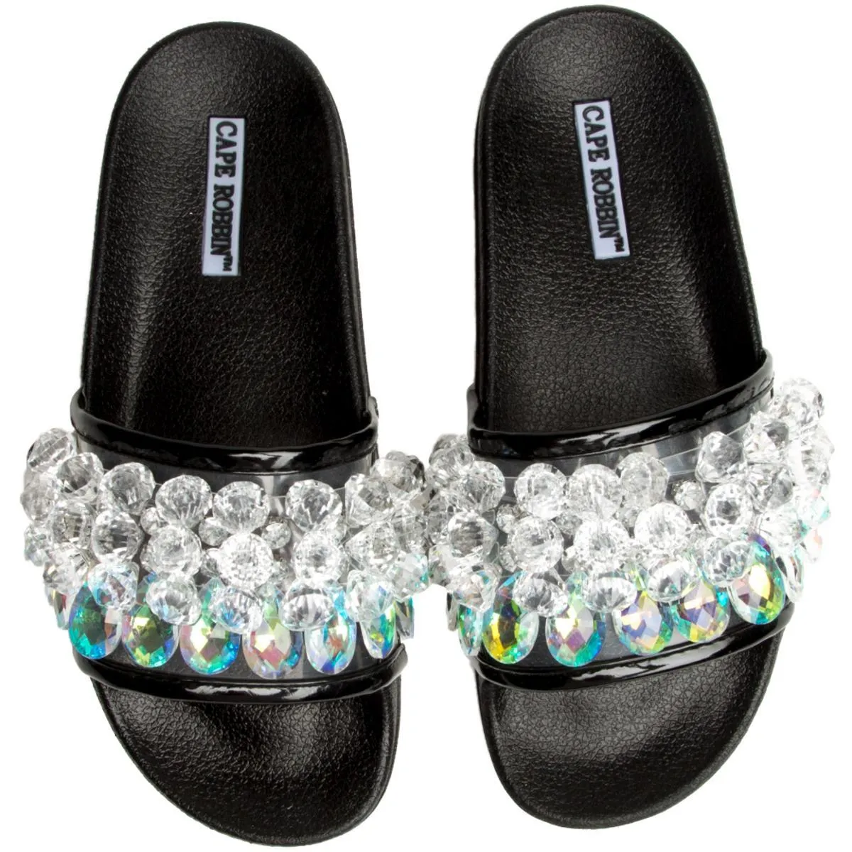 Cape Robbin Moira-63 Black Slides Black