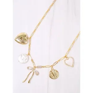 Caroline Hill - Mckeon Charm Necklace Gold