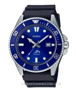 Casio Fashion Men's Watch  MDV-106B-2A Resin Band Mineral Glass
