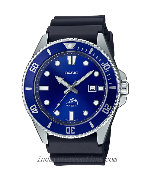 Casio Fashion Men's Watch  MDV-106B-2A Resin Band Mineral Glass