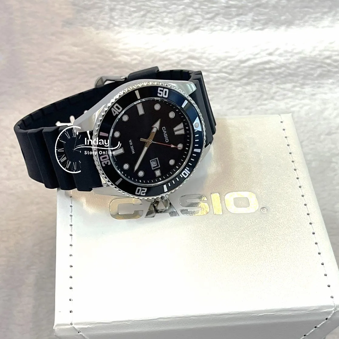 Casio Fashion Men's Watch  MDV-107-1A1 Resin Band Mineral Glass