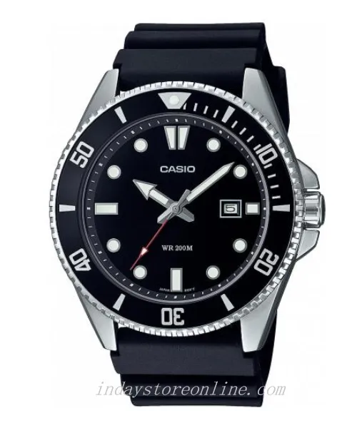 Casio Fashion Men's Watch  MDV-107-1A1 Resin Band Mineral Glass