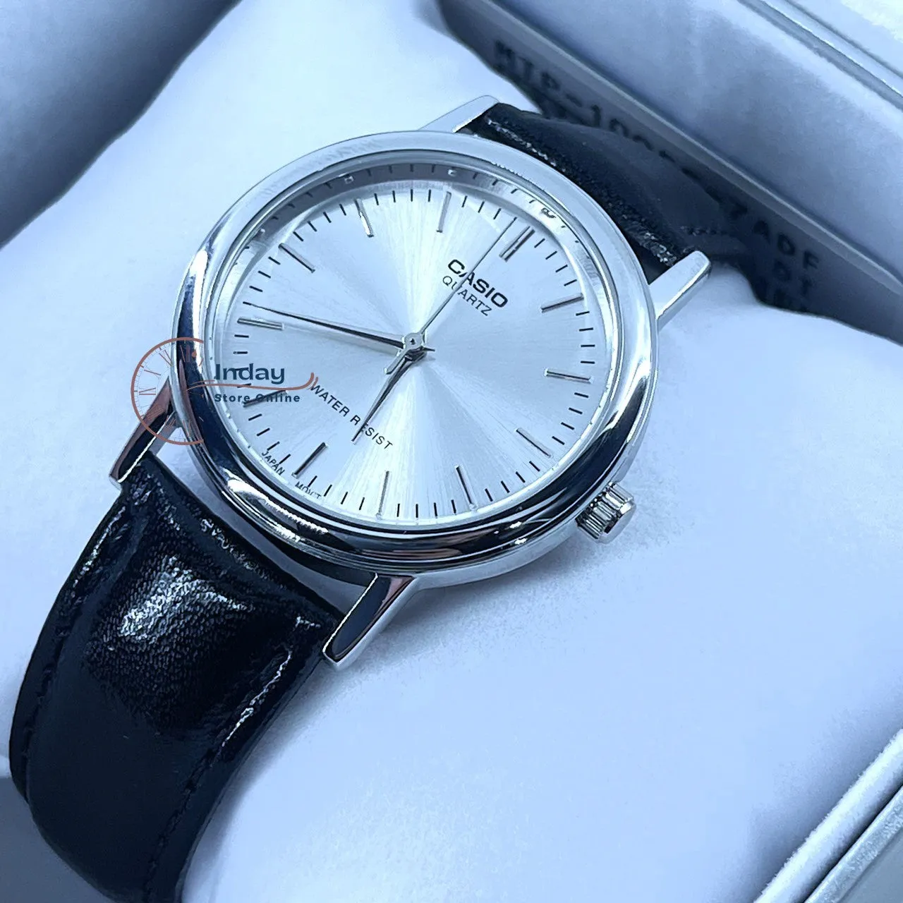 Casio Fashion Men's Watch MTP-1095E-7A  Leather Band Mineral Glass