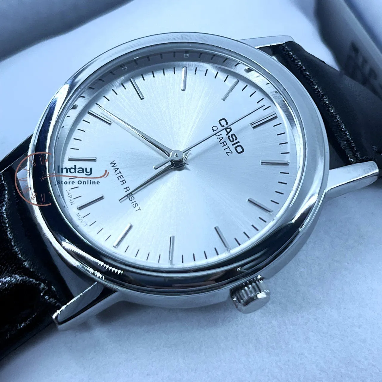 Casio Fashion Men's Watch MTP-1095E-7A  Leather Band Mineral Glass
