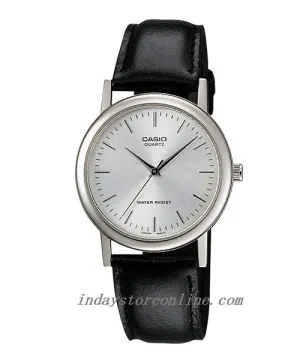 Casio Fashion Men's Watch MTP-1095E-7A  Leather Band Mineral Glass