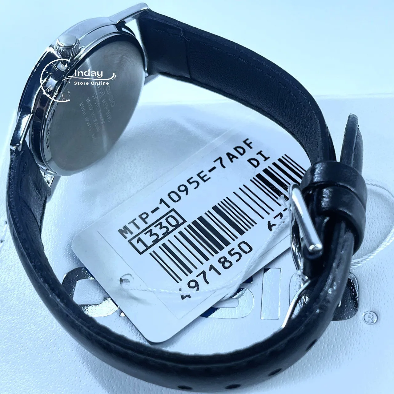 Casio Fashion Men's Watch MTP-1095E-7A  Leather Band Mineral Glass