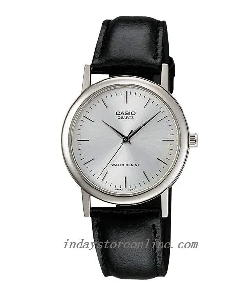 Casio Fashion Men's Watch MTP-1095E-7A  Leather Band Mineral Glass