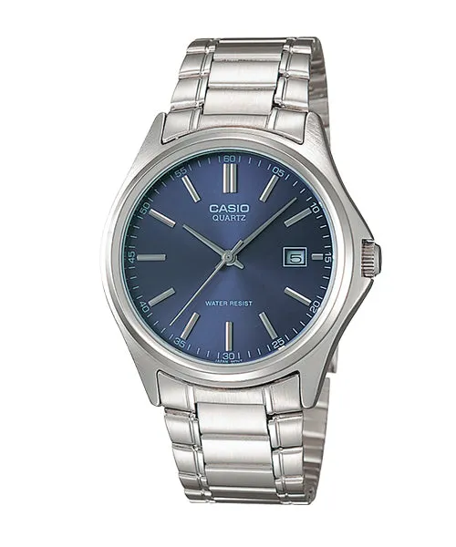 Casio Fashion Men's Watch  MTP-1183A-2A Silver Plated Stainless Steel Band Triple-fold Clasp Mineral Glass