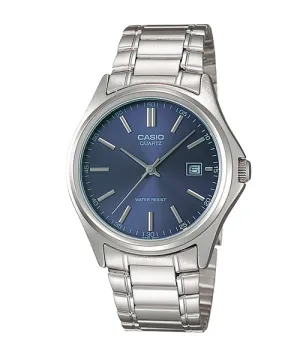 Casio Fashion Men's Watch  MTP-1183A-2A Silver Plated Stainless Steel Band Triple-fold Clasp Mineral Glass