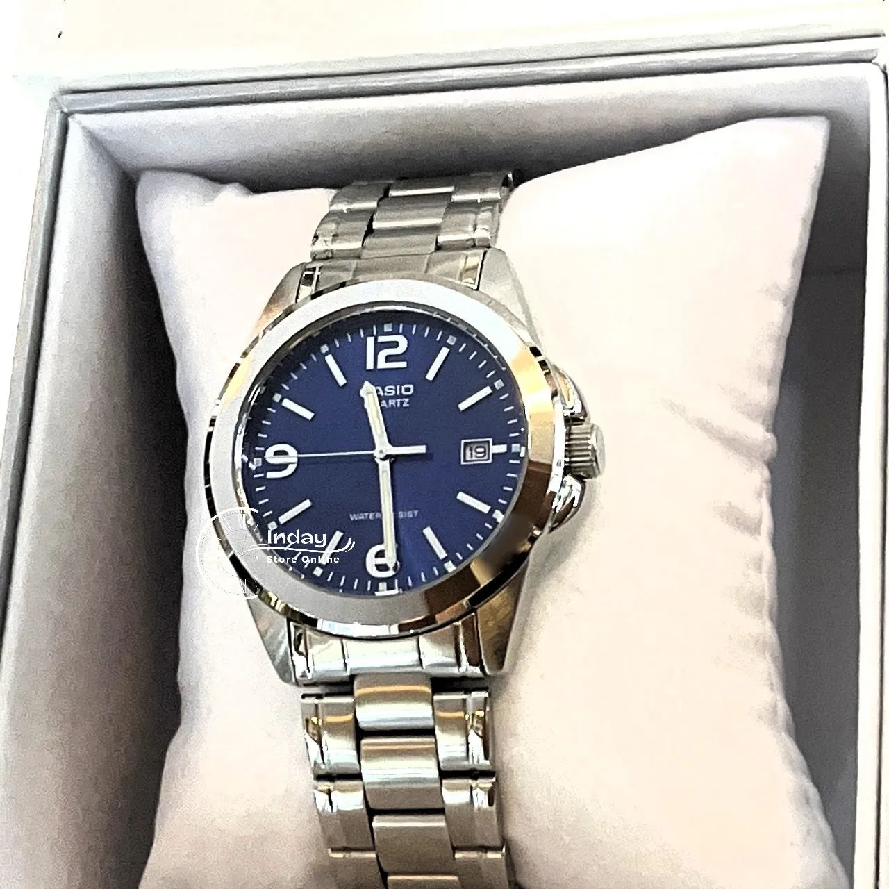 Casio Fashion Men's Watch MTP-1215A-2A Stainless Steel Strap Mineral Glass