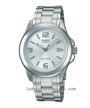 Casio Fashion Men's Watch MTP-1215A-7A Silver Plated Stainless Steel Strap Mineral Glass