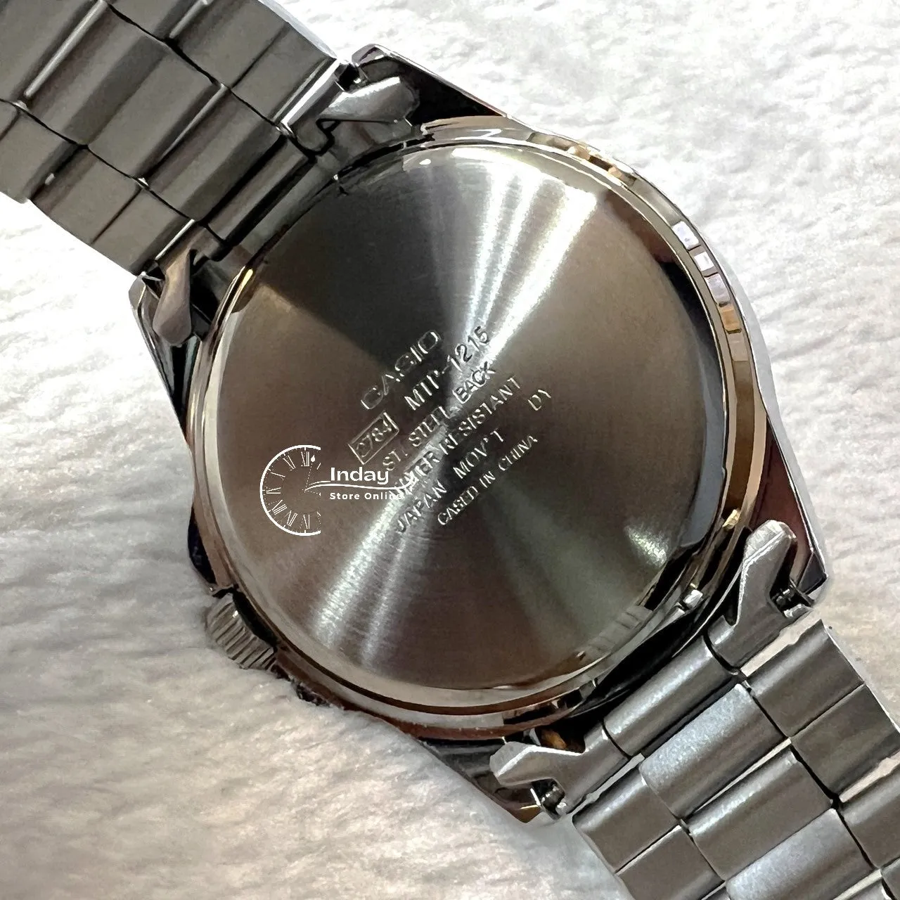 Casio Fashion Men's Watch MTP-1215A-7A Silver Plated Stainless Steel Strap Mineral Glass