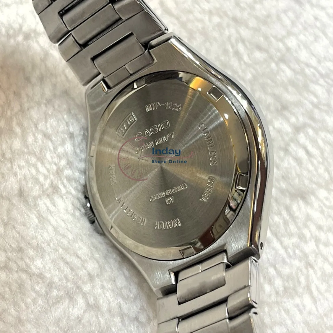 Casio Fashion Men's Watch MTP-1228D-2A Stainless Steel Strap Mineral glass