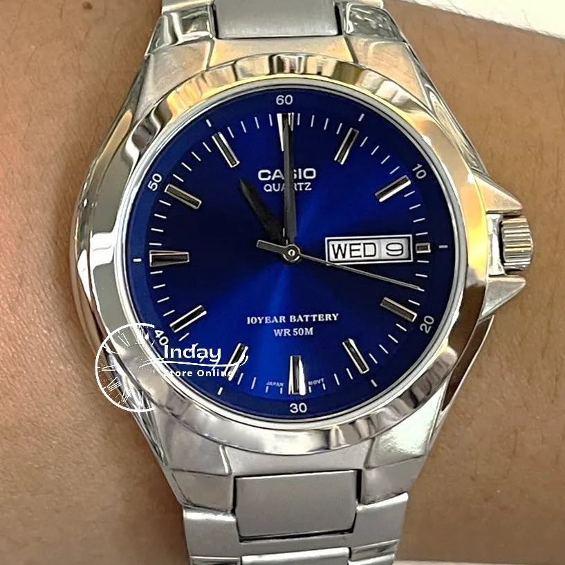 Casio Fashion Men's Watch MTP-1228D-2A Stainless Steel Strap Mineral glass