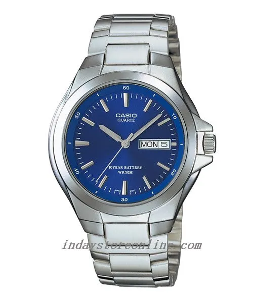 Casio Fashion Men's Watch MTP-1228D-2A Stainless Steel Strap Mineral glass