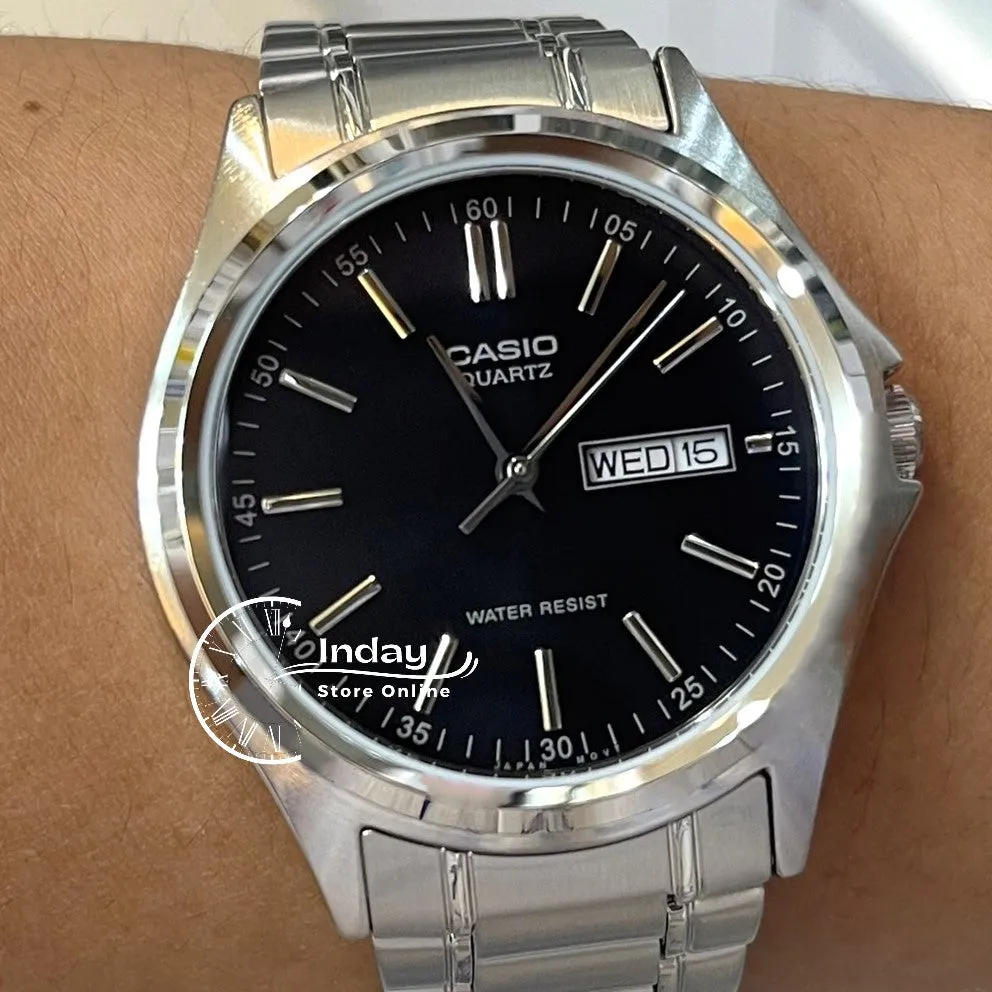 Casio Fashion Men's Watch MTP-1239D-1A Stainless Steel Band Mineral Glass