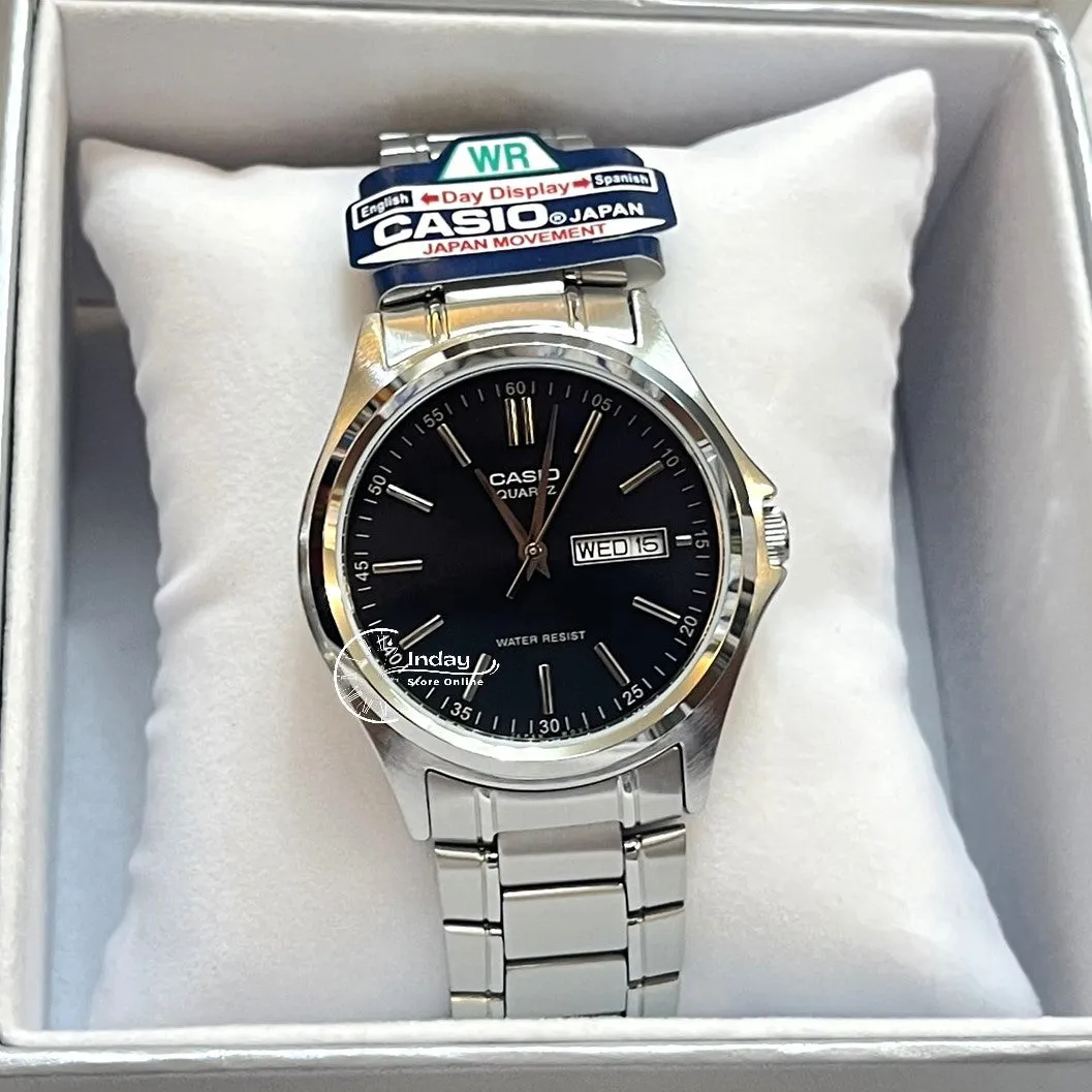 Casio Fashion Men's Watch MTP-1239D-1A Stainless Steel Band Mineral Glass