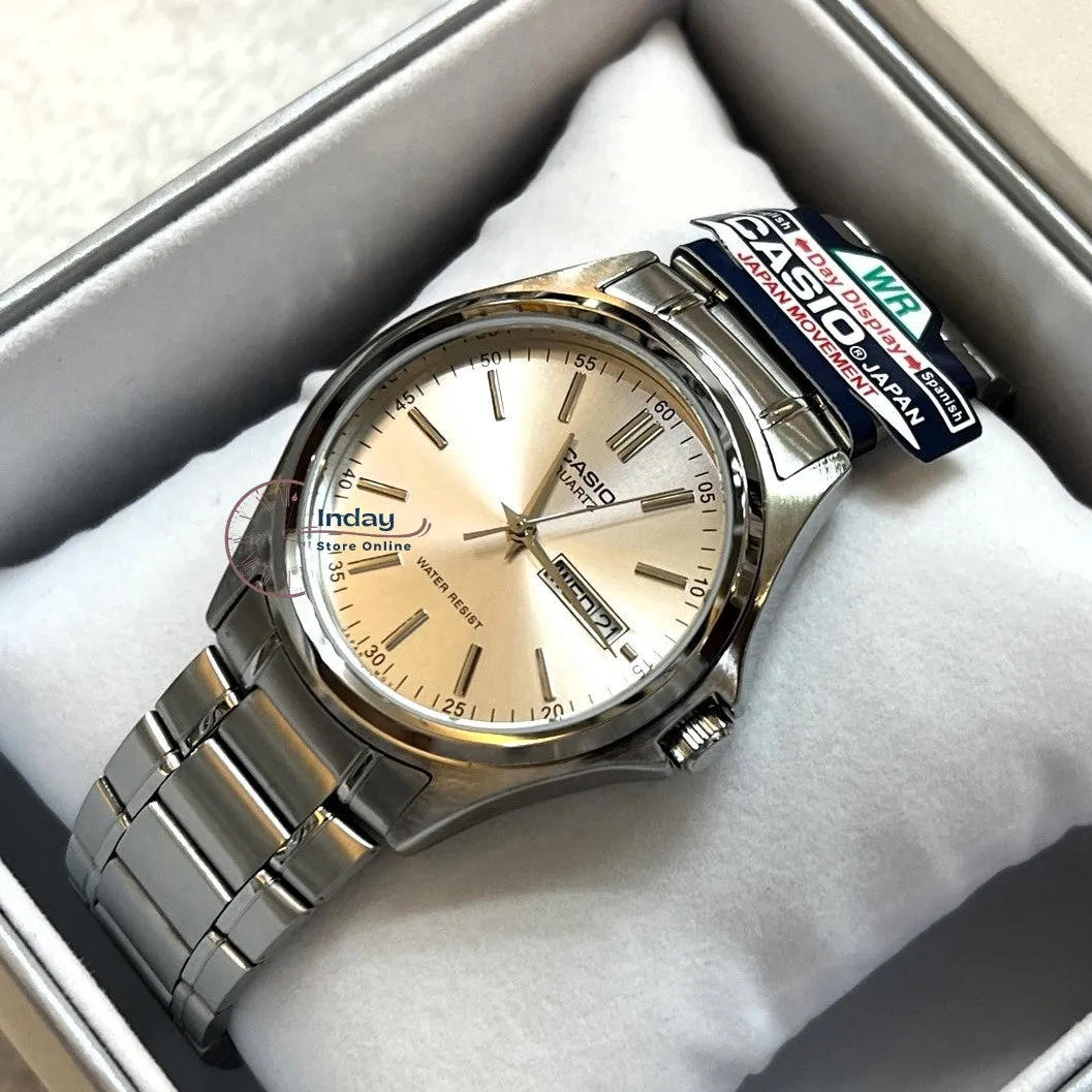 Casio Fashion Men's Watch MTP-1239D-7A Stainless Steel Band Mineral Glass