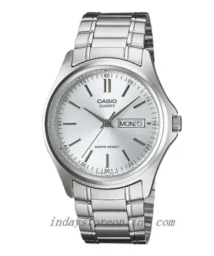 Casio Fashion Men's Watch MTP-1239D-7A Stainless Steel Band Mineral Glass