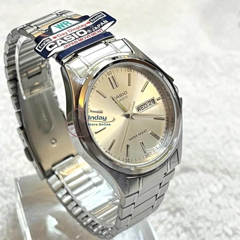 Casio Fashion Men's Watch MTP-1239D-7A Stainless Steel Band Mineral Glass