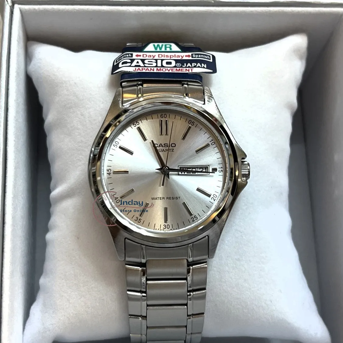 Casio Fashion Men's Watch MTP-1239D-7A Stainless Steel Band Mineral Glass