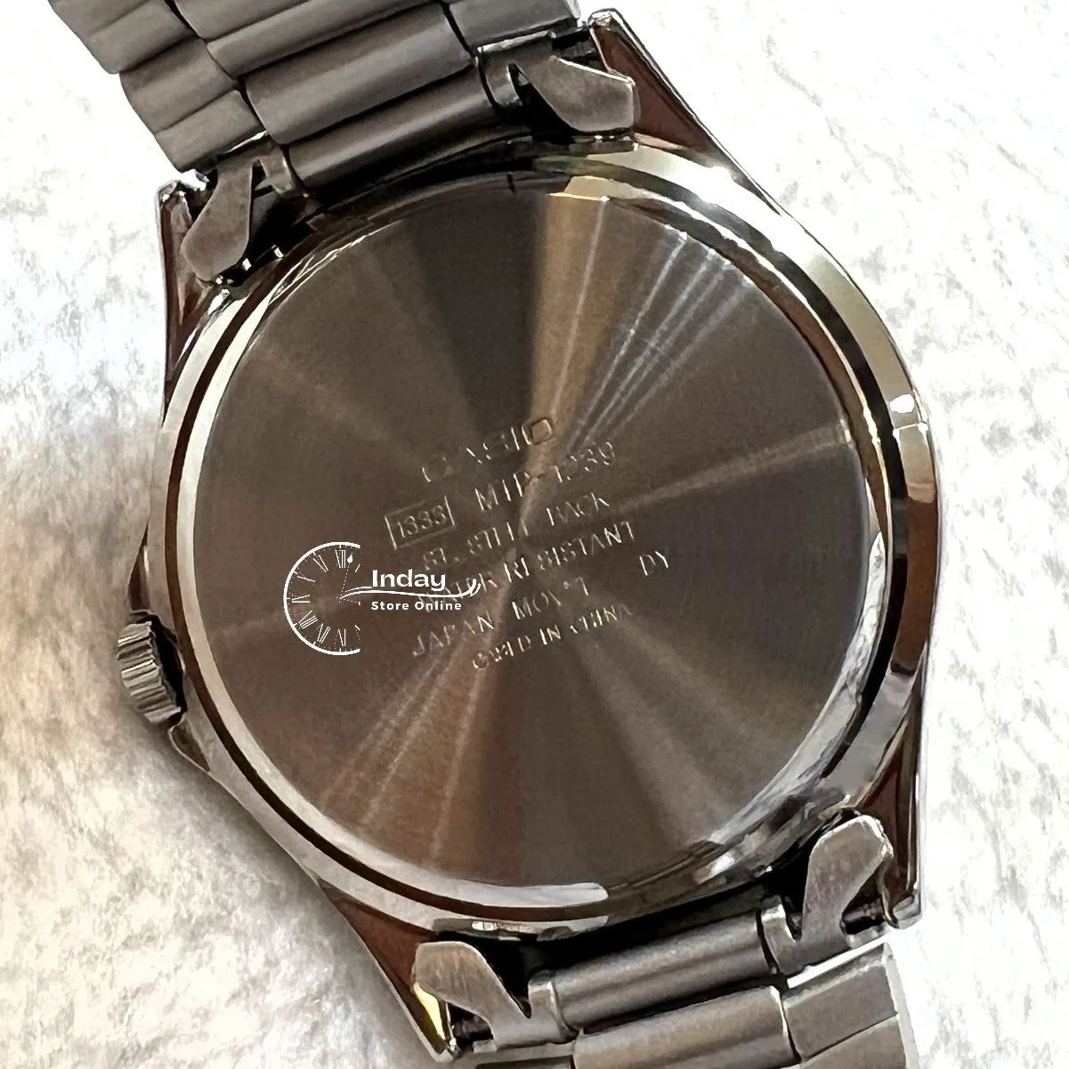 Casio Fashion Men's Watch MTP-1239D-7A Stainless Steel Band Mineral Glass