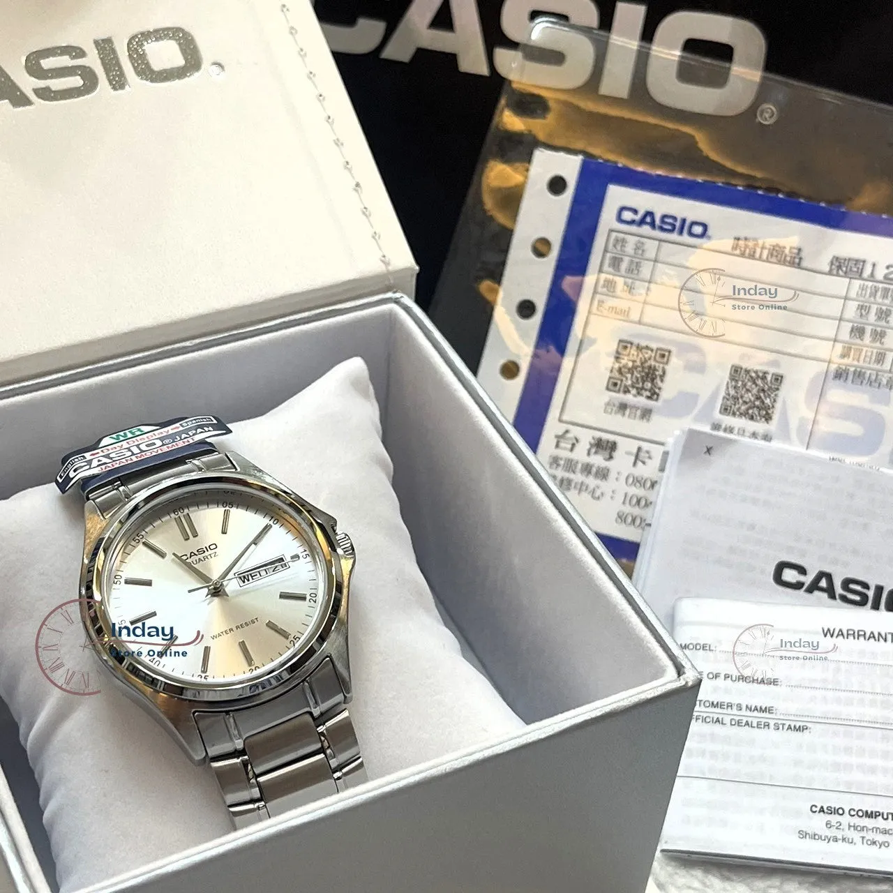 Casio Fashion Men's Watch MTP-1239D-7A Stainless Steel Band Mineral Glass