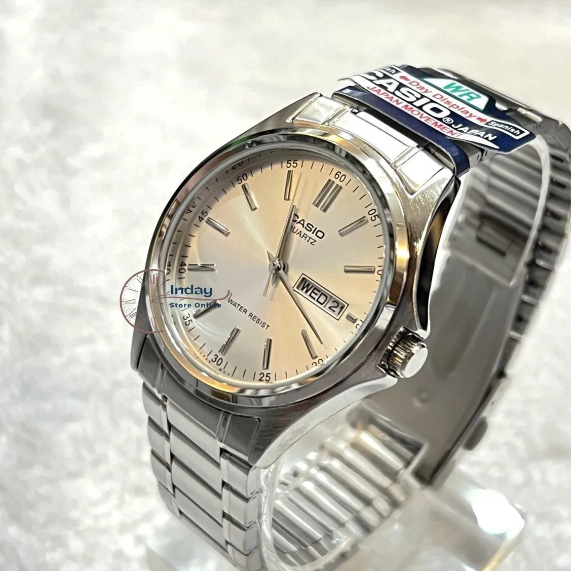 Casio Fashion Men's Watch MTP-1239D-7A Stainless Steel Band Mineral Glass
