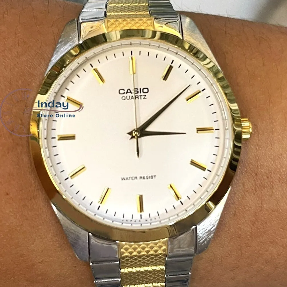 Casio Fashion Men's Watch MTP-1274SG-7A Two-tone Stainless Steel Band