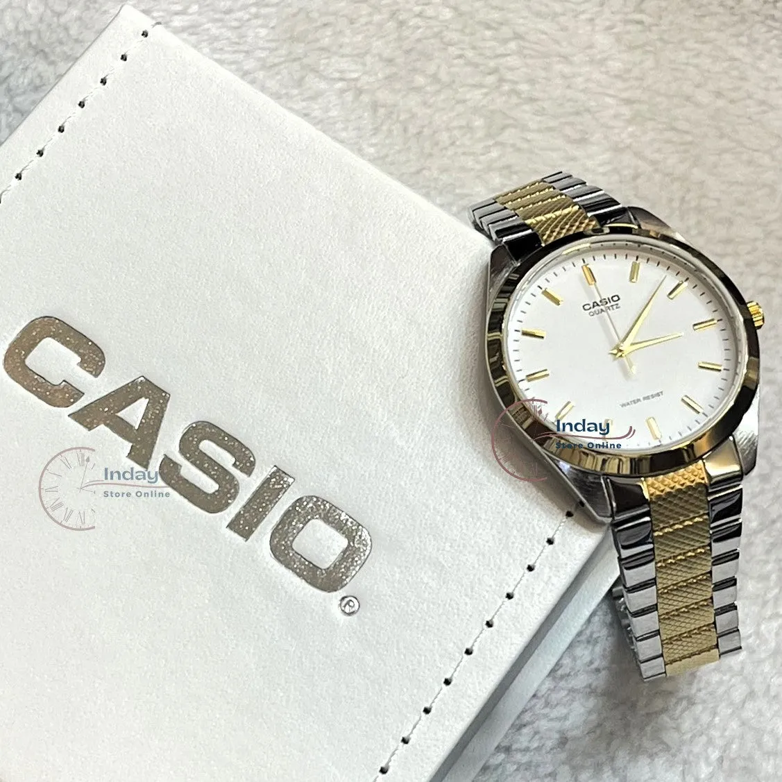 Casio Fashion Men's Watch MTP-1274SG-7A Two-tone Stainless Steel Band