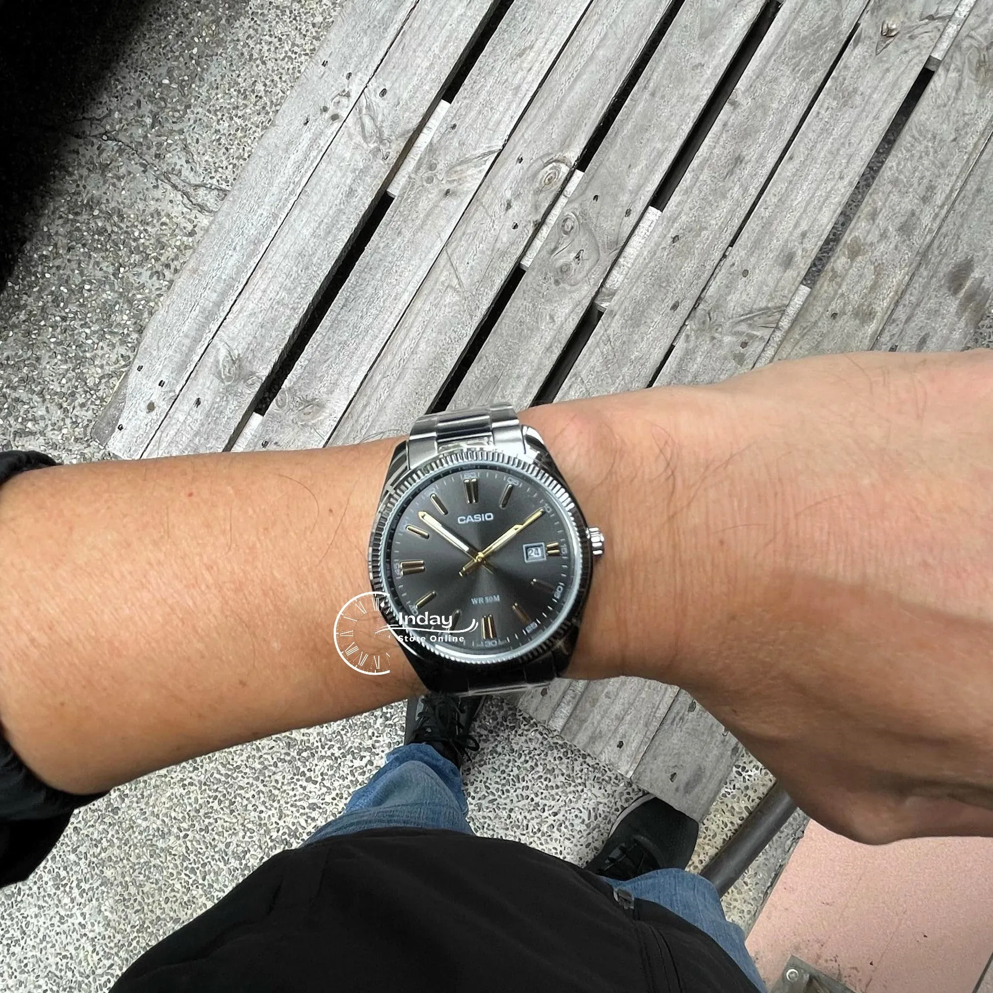 Casio Fashion Men's Watch MTP-1302D-1A2 Mineral Glass Stainless Steel Band