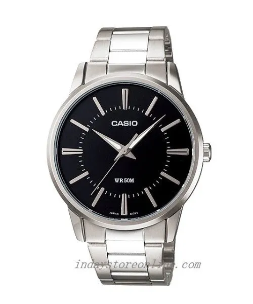 Casio Fashion Men's Watch MTP-1303D-1A Stainless Steel Band Mineral Glass