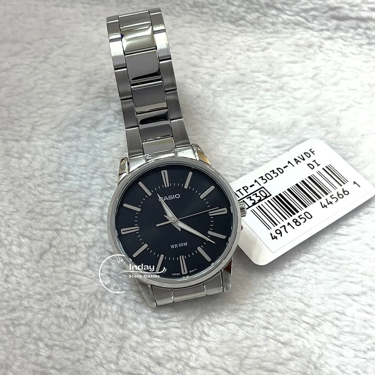 Casio Fashion Men's Watch MTP-1303D-1A Stainless Steel Band Mineral Glass