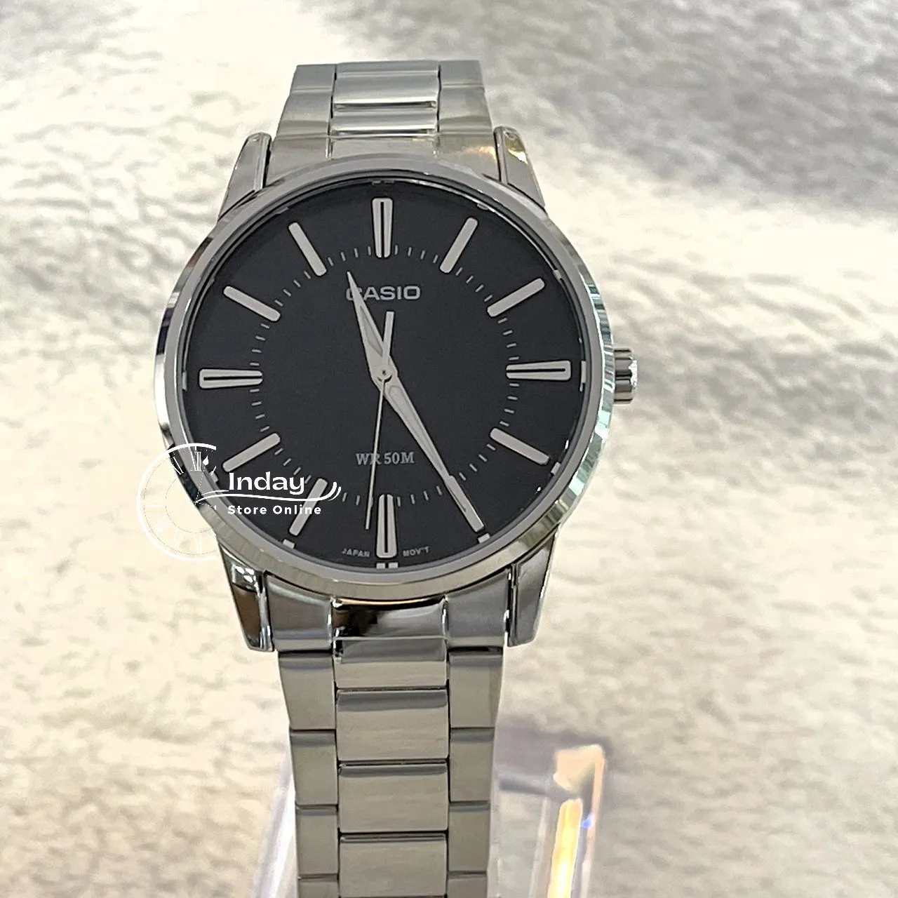 Casio Fashion Men's Watch MTP-1303D-1A Stainless Steel Band Mineral Glass