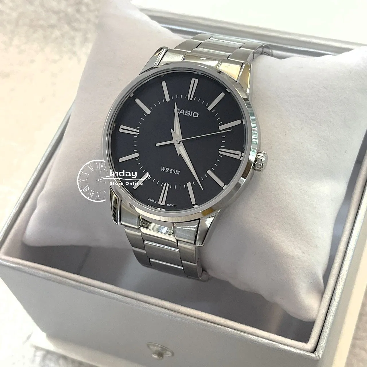 Casio Fashion Men's Watch MTP-1303D-1A Stainless Steel Band Mineral Glass