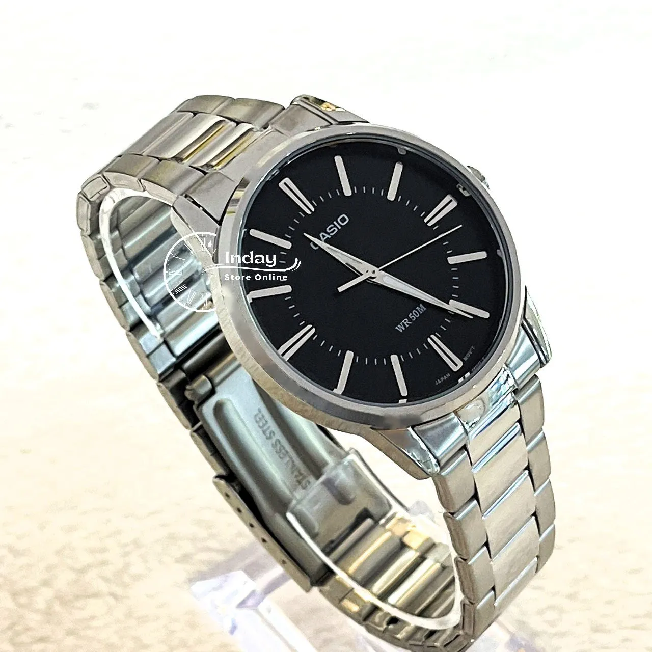 Casio Fashion Men's Watch MTP-1303D-1A Stainless Steel Band Mineral Glass