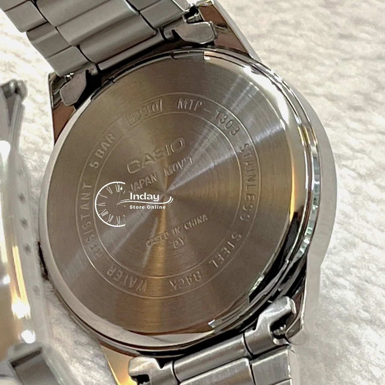 Casio Fashion Men's Watch MTP-1303D-1A Stainless Steel Band Mineral Glass
