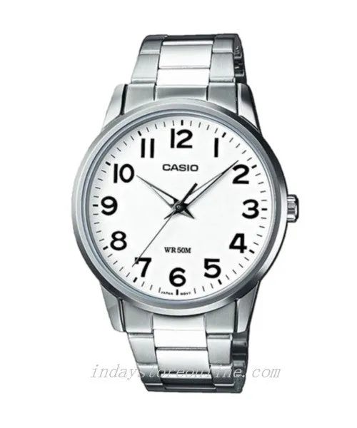 Casio Fashion Men's Watch MTP-1303D-7B Stainless Steel Band Mineral Glass