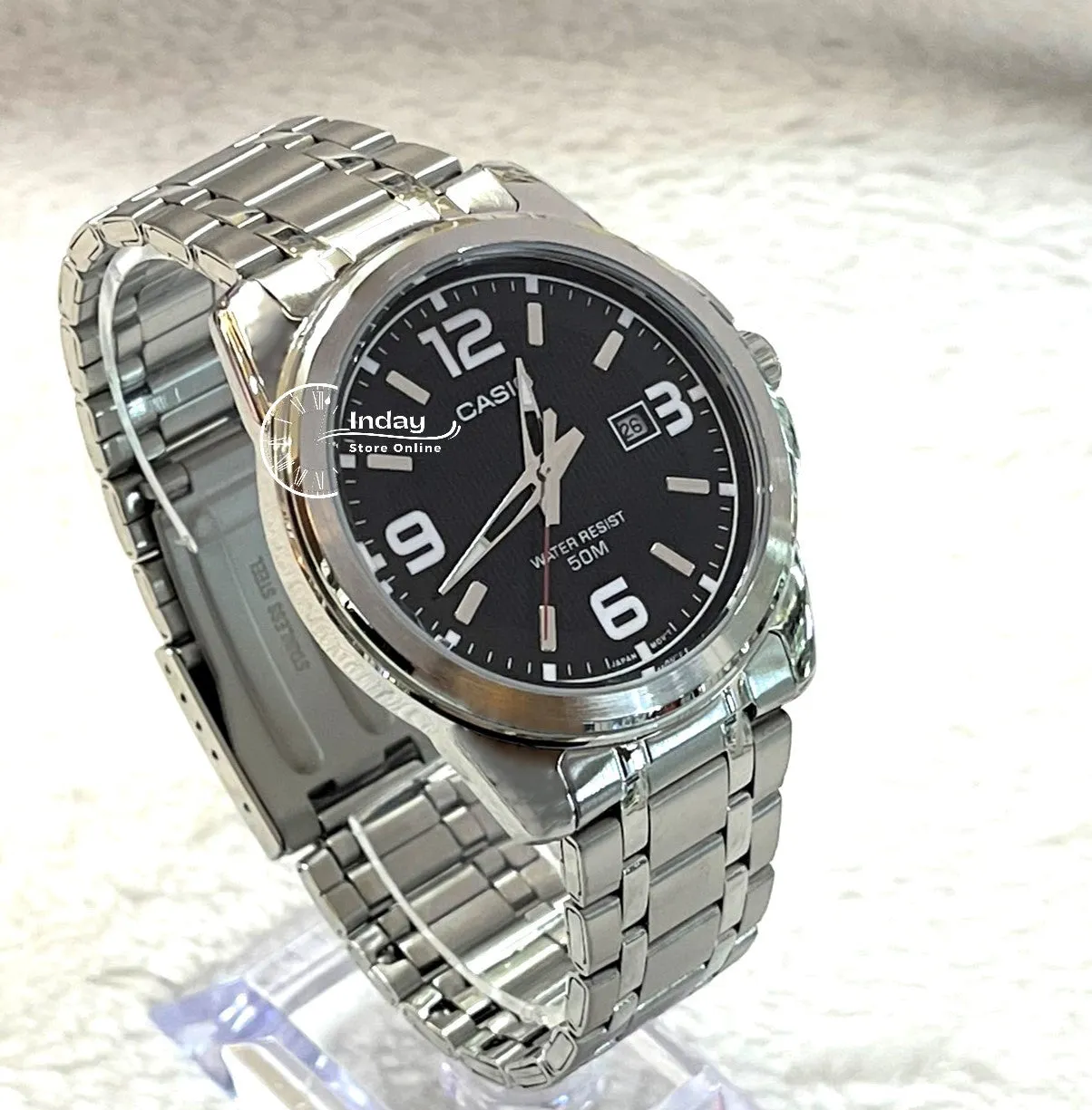 Casio Fashion Men's Watch MTP-1314D-1A Stainless Steel Band Mineral Glass