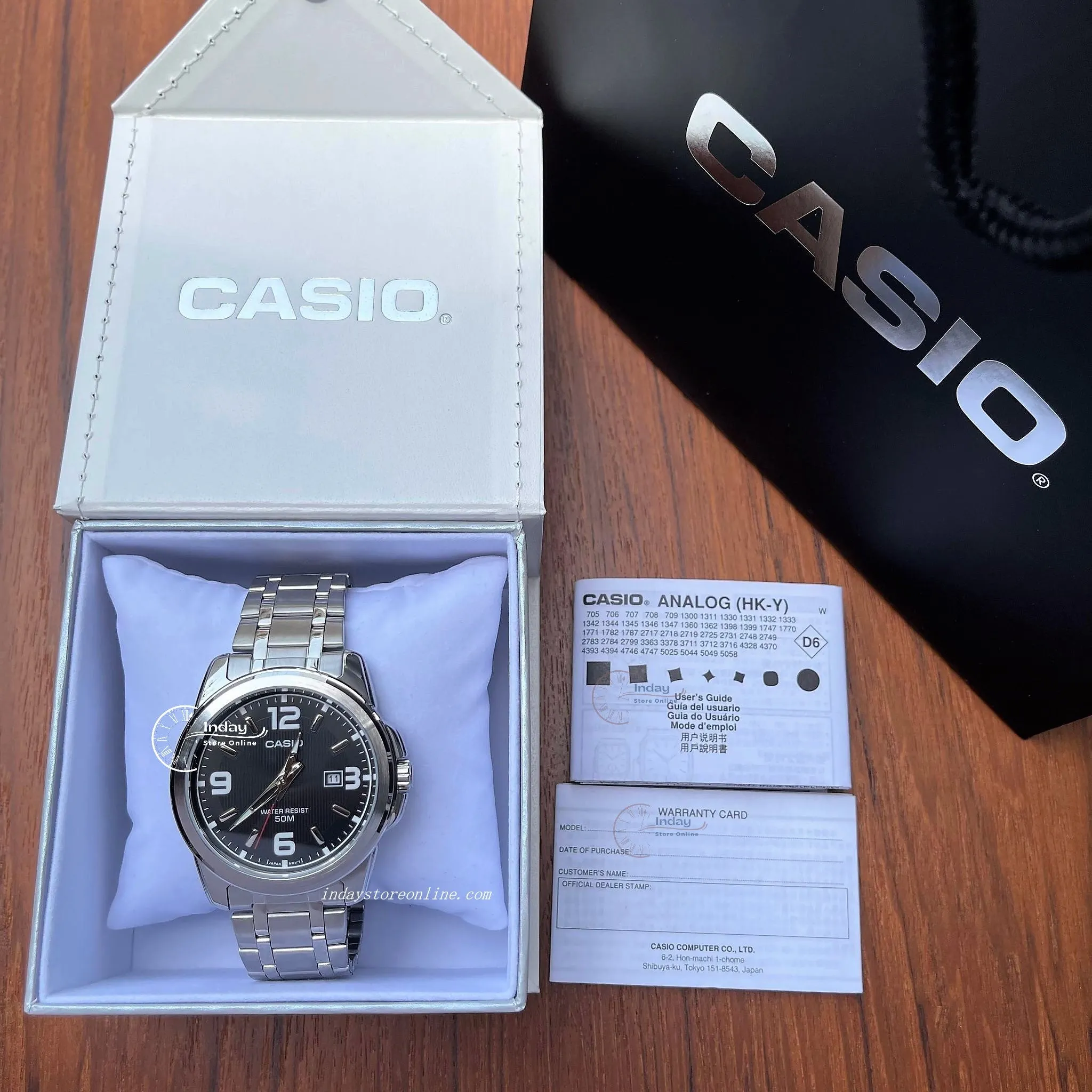 Casio Fashion Men's Watch MTP-1314D-1A Stainless Steel Band Mineral Glass
