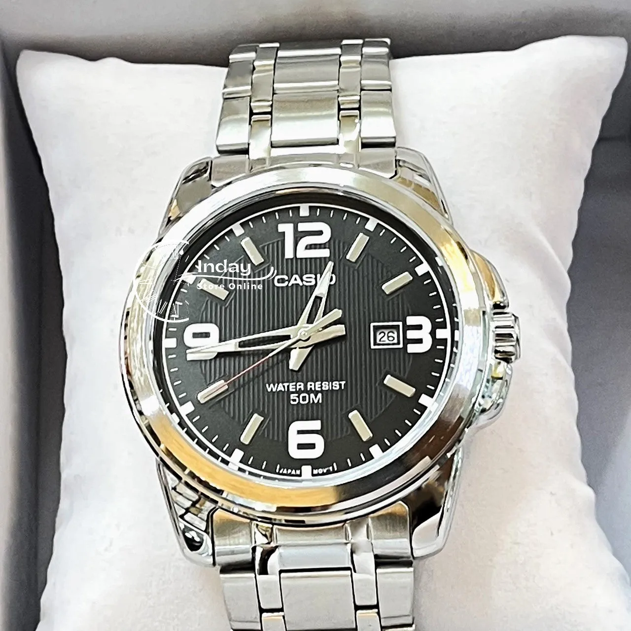 Casio Fashion Men's Watch MTP-1314D-1A Stainless Steel Band Mineral Glass