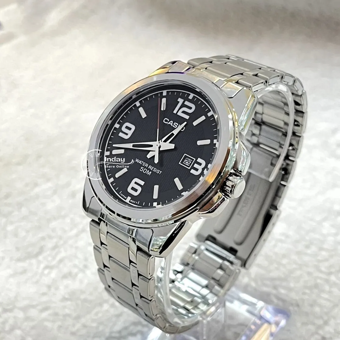 Casio Fashion Men's Watch MTP-1314D-1A Stainless Steel Band Mineral Glass