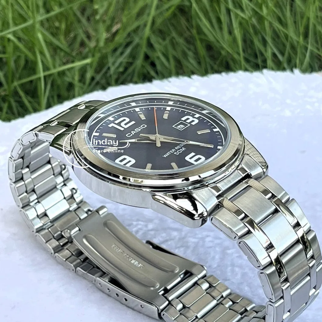 Casio Fashion Men's Watch MTP-1314D-2A Stainless Steel Band Mineral Glass