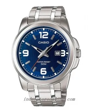 Casio Fashion Men's Watch MTP-1314D-2A Stainless Steel Band Mineral Glass