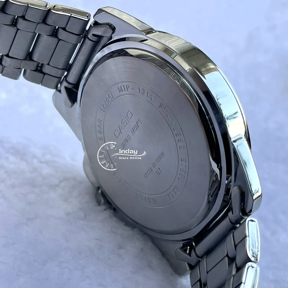 Casio Fashion Men's Watch MTP-1314D-2A Stainless Steel Band Mineral Glass