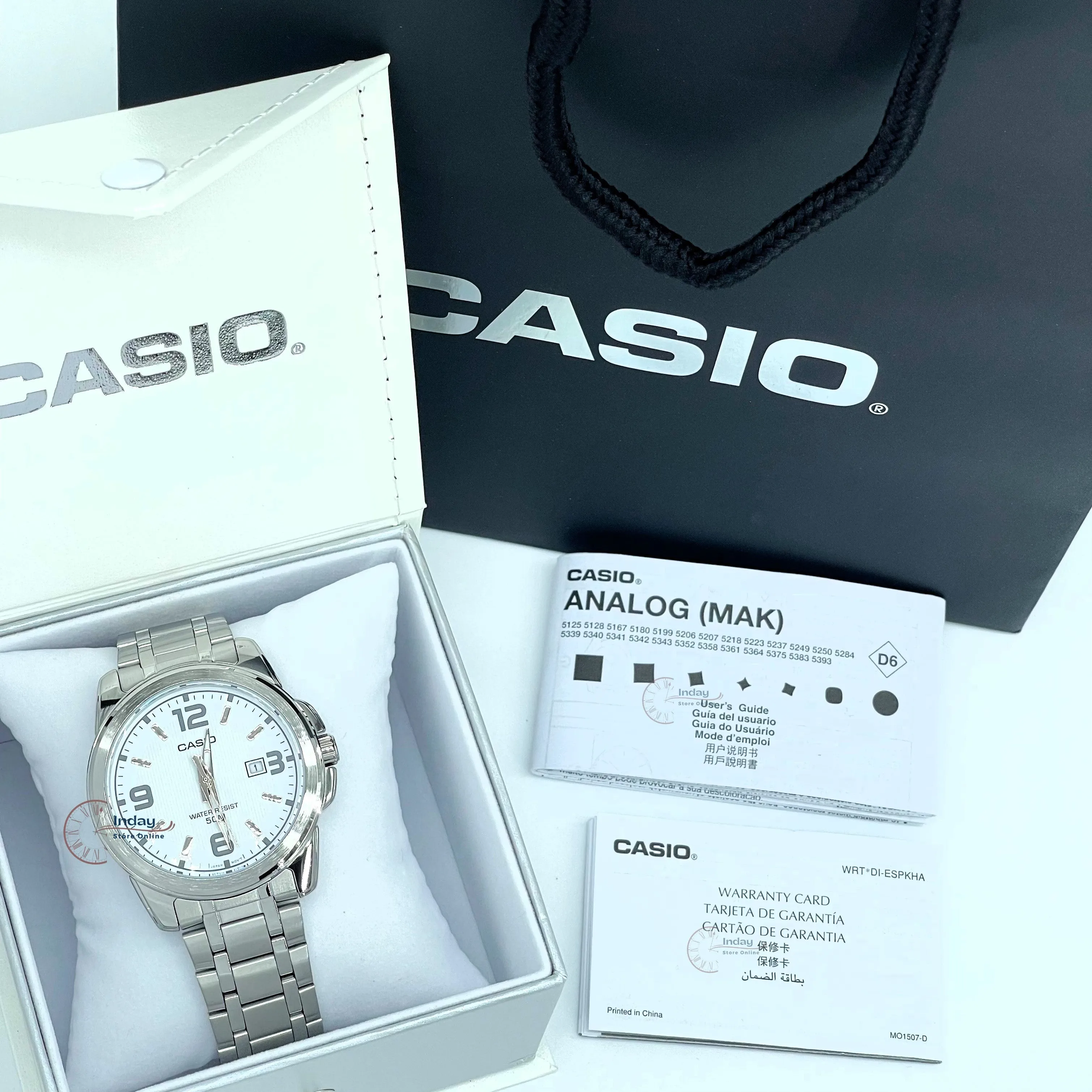 Casio Fashion Men's Watch MTP-1314D-7A Stainless Steel Strap Mineral Glass