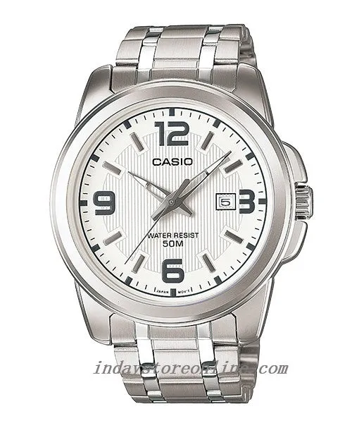 Casio Fashion Men's Watch MTP-1314D-7A Stainless Steel Strap Mineral Glass