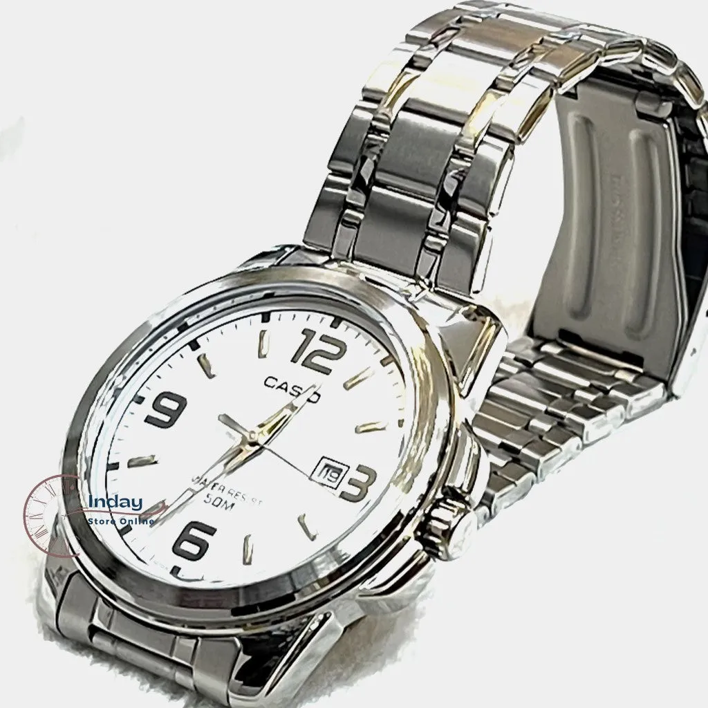 Casio Fashion Men's Watch MTP-1314D-7A Stainless Steel Strap Mineral Glass