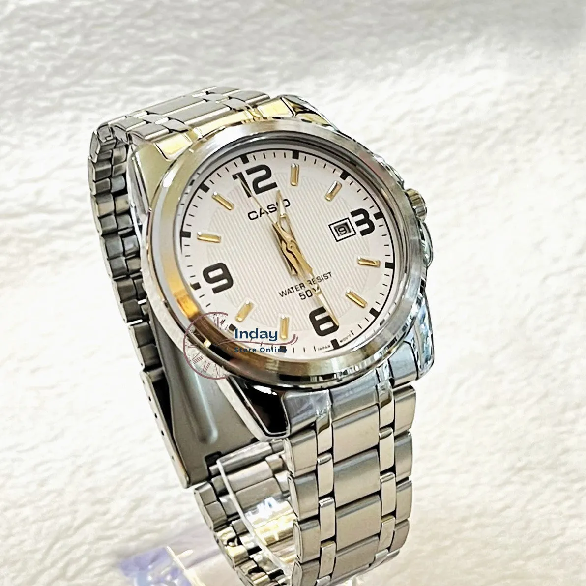 Casio Fashion Men's Watch MTP-1314D-7A Stainless Steel Strap Mineral Glass