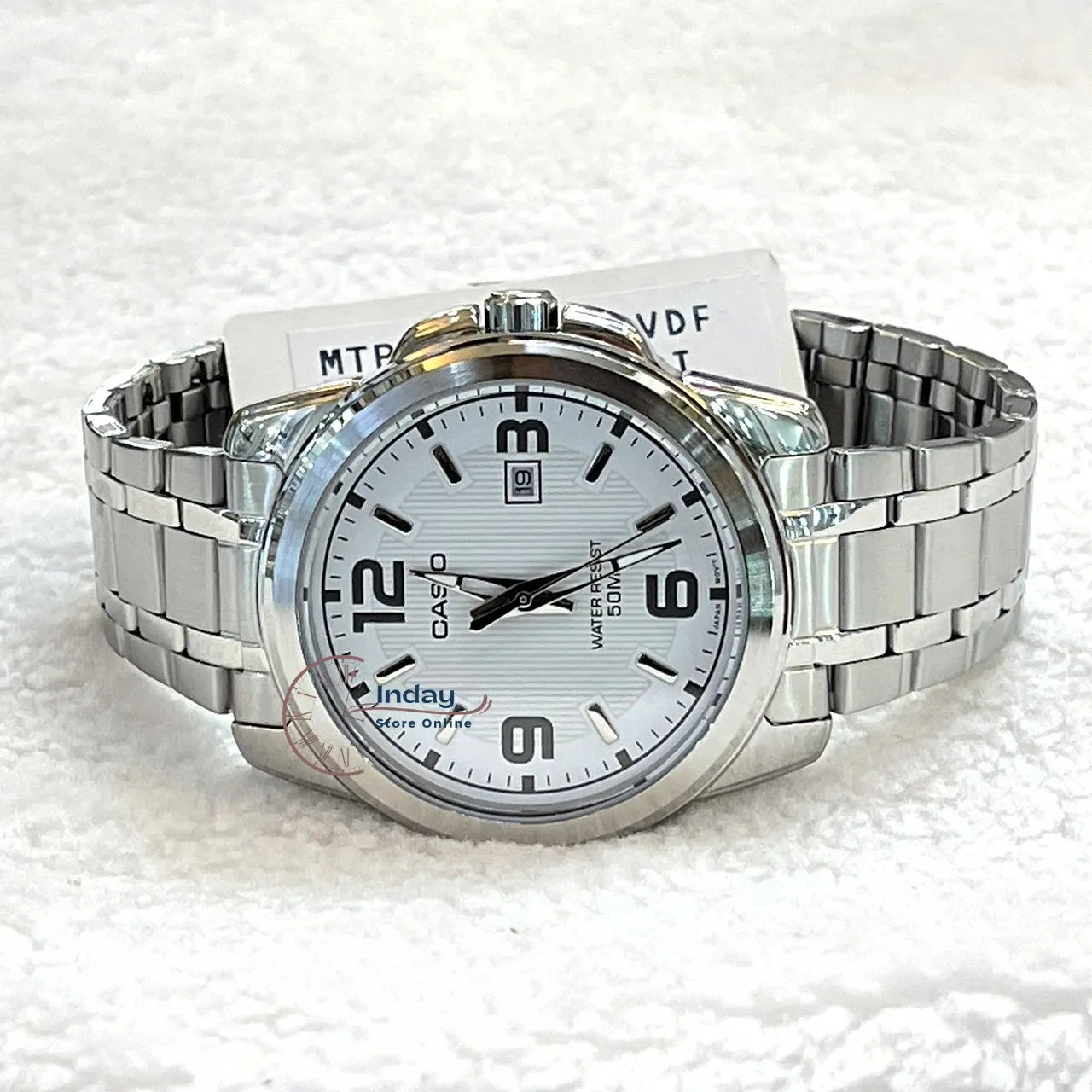 Casio Fashion Men's Watch MTP-1314D-7A Stainless Steel Strap Mineral Glass